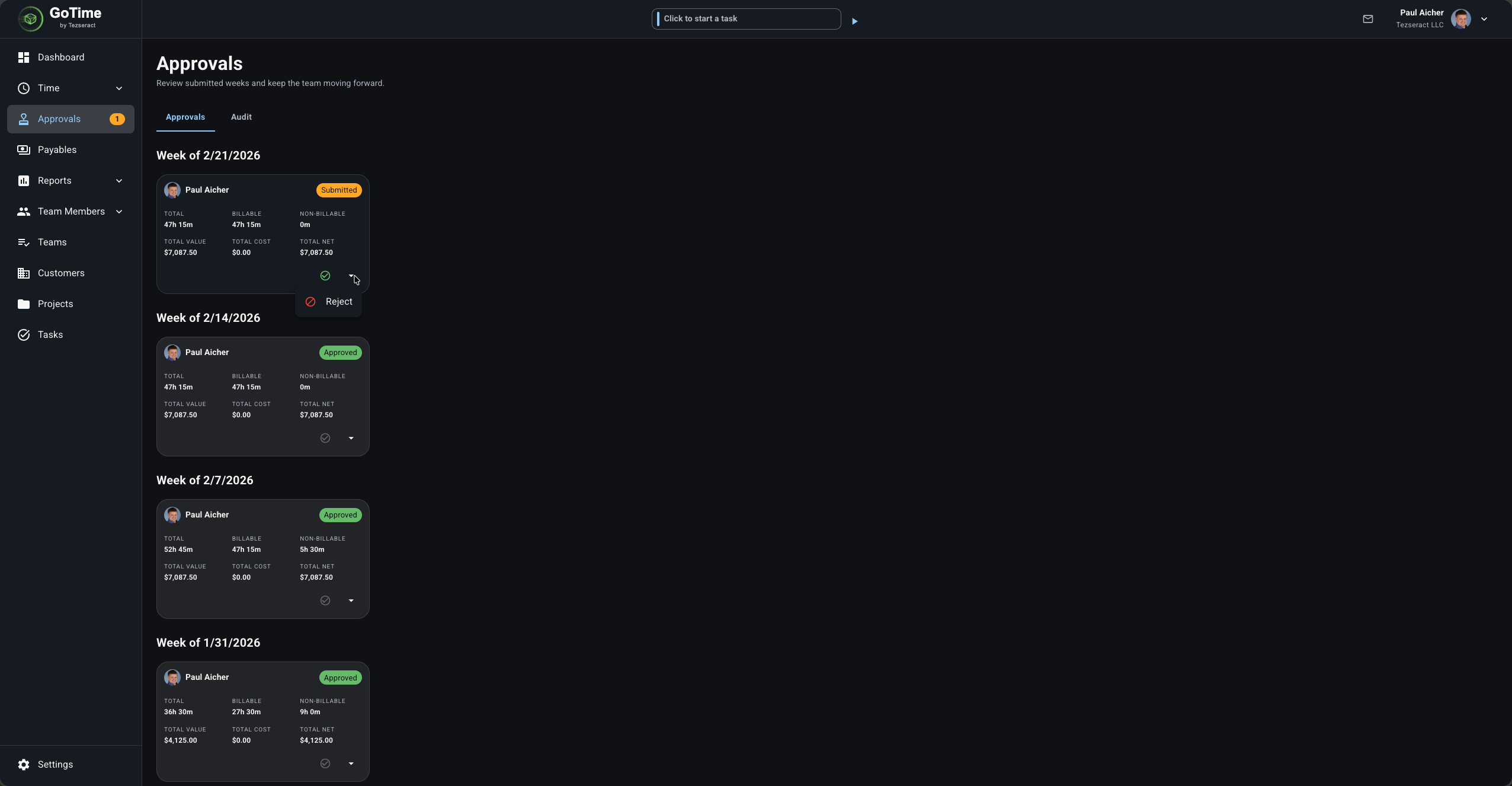 Gotime GoTime | Time Tracking, Approvals, and Reporting for Service Teams
